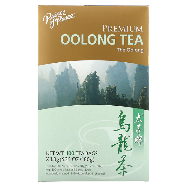 Чай Premium Oolong, 100 чайных пакетиков по 0,064 унции (1,8 г) каждый Prince of Peace