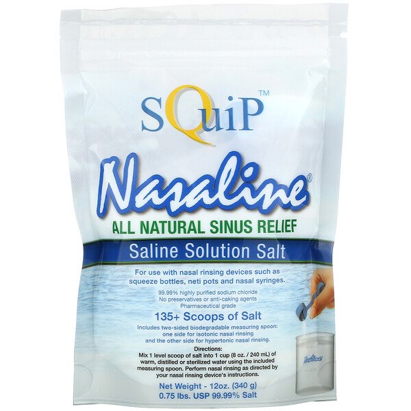 Nasaline, Соль в солевом растворе, 12 унций (340 г) Squip