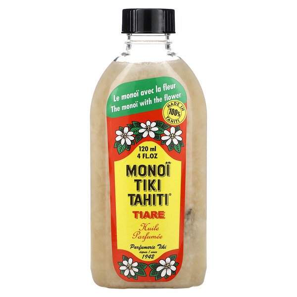 Кокосовое масло, Тиаре (Гардения), 4 жидких унции (120 мл) Monoi Tiare Tahiti