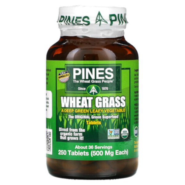Ростки пшеницы, 500 мг, 250 таблеток Pines International