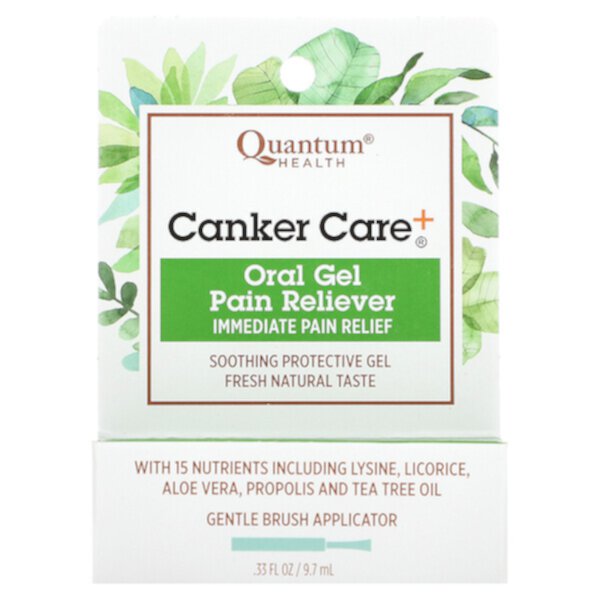 Canker Care+, Пероральный обезболивающий гель, 9,7 мл (0,33 жидк. унции) Quantum