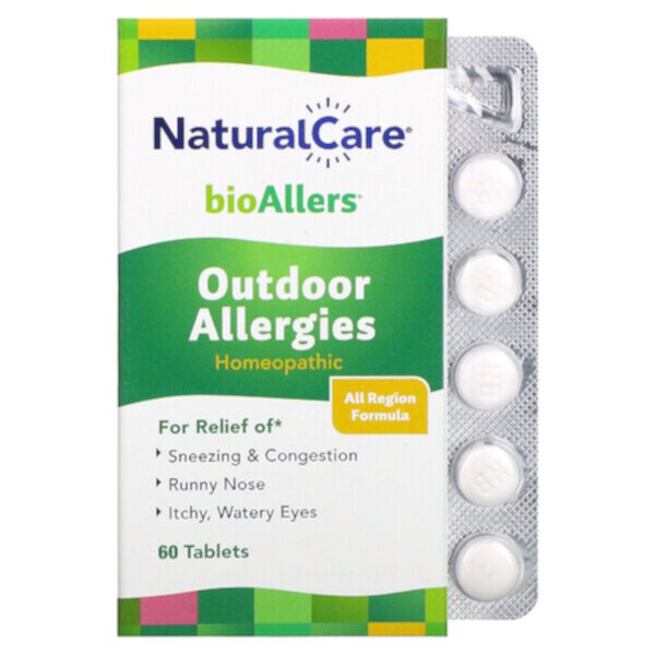 BioAllers, Лечение аллергии, наружная аллергия, 60 таблеток NaturalCare