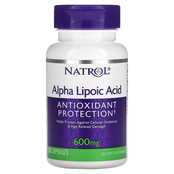 Альфа-Липоевая Кислота - 600 мг - 30 капсул - Natrol Natrol