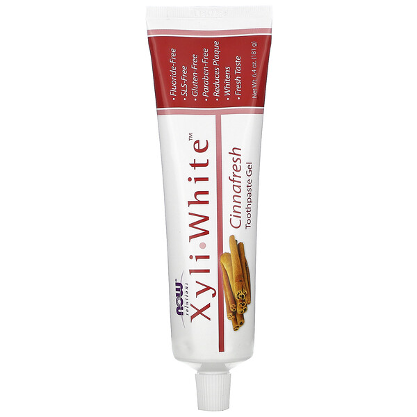 XyliWhite Toothpaste Gel, Cinnafresh, 6,4 унции (181 г) NOW Foods