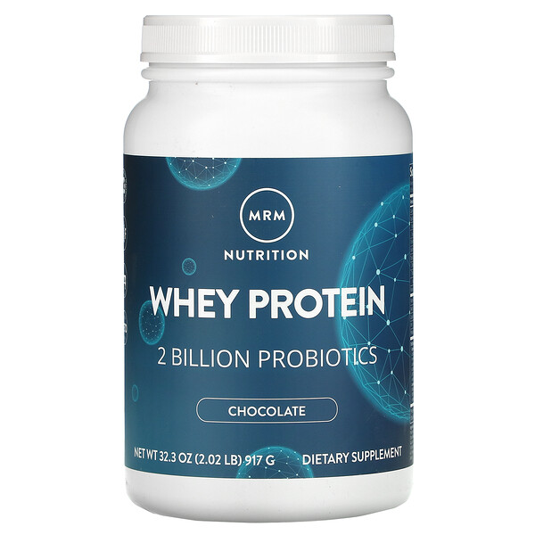 Сывороточный протеин, шоколад, 2 миллиарда пробиотиков, 2,02 фунта (917 г) MRM