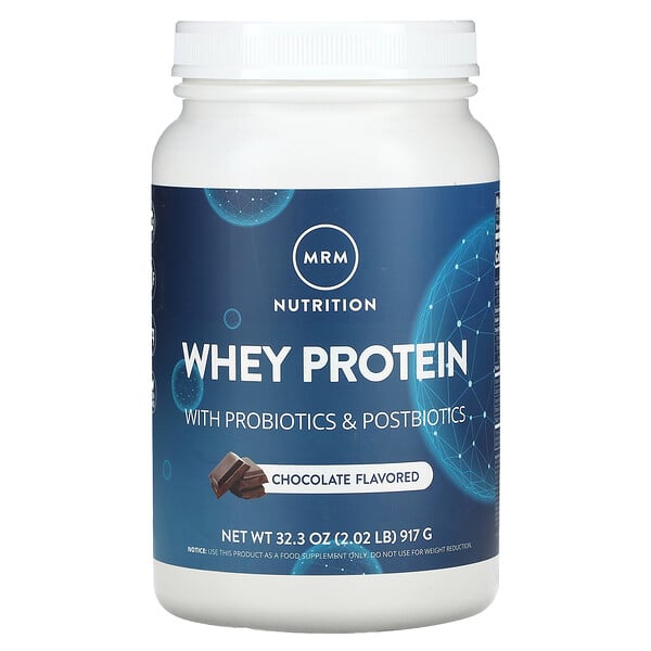 Whey Protein, With Probiotics & Postbiotics, Chocolate, 2.02 lbs (917 g) MRM