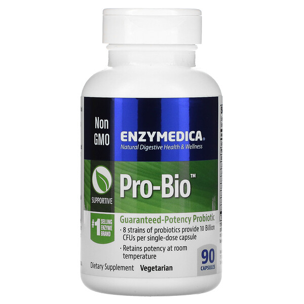 Pro-Bio, Пробиотик с гарантированной эффективностью, 90 капсул Enzymedica