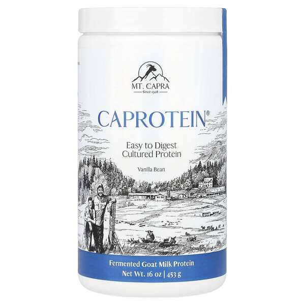 Caprotein, Ферментированный белок козьего молока, Ваниль - 453 г - Mt. Capra Mt. Capra