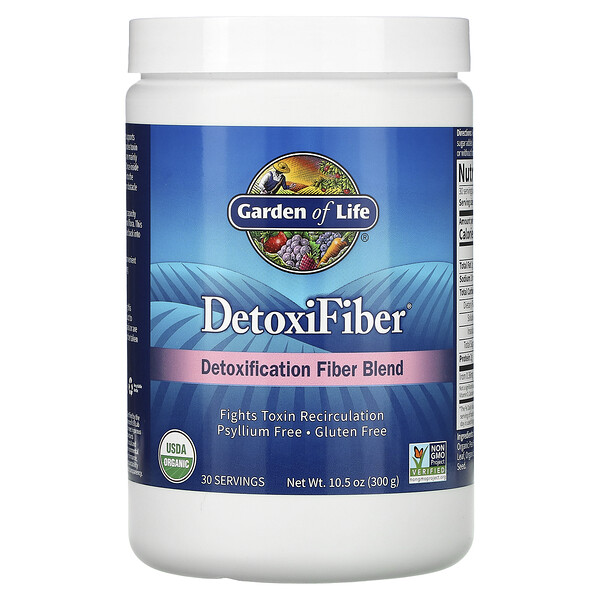 DetoxiFiber, Специальная смесь клетчатки для детоксикации, 10,5 унций (300 г) Garden of Life