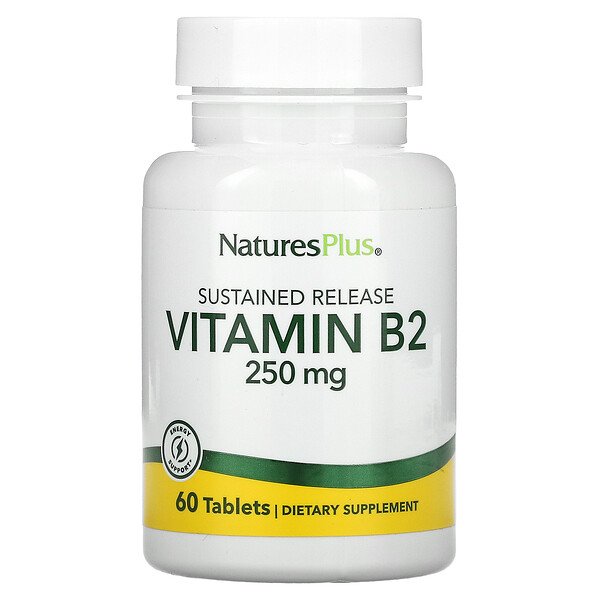 Витамин B2, 250 мг, 60 таблеток NaturesPlus