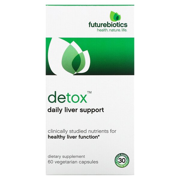 Detox, Ежедневная поддержка печени, 60 вегетарианских капсул FutureBiotics