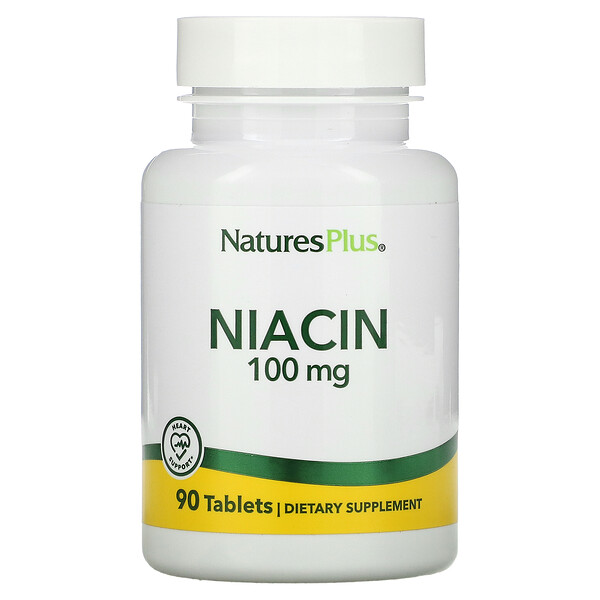 Ниацин - 100 мг - 90 таблеток - NaturesPlus NaturesPlus