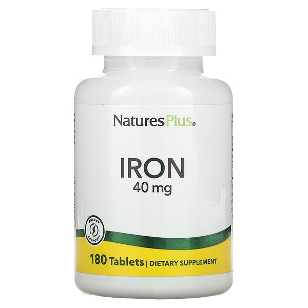 Железо, 20 мг, 180 таблеток NaturesPlus