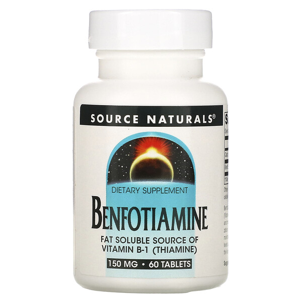 Бенфотиамин, 150 мг, 60 таблеток Source Naturals