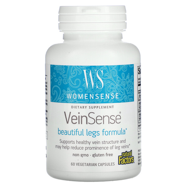 WomenSense, VeinSense, 60 вегетарианских капсул Natural Factors