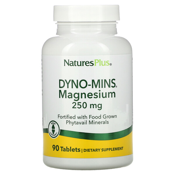 Dyno-Mins, Магний, 250 мг, 90 таблеток NaturesPlus