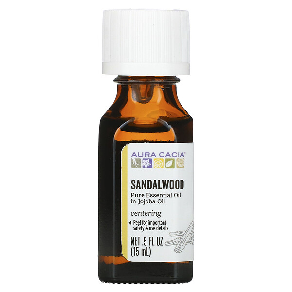 Чистое эфирное масло сандалового дерева, 0,5 ж. унц. (15 мл) Aura Cacia