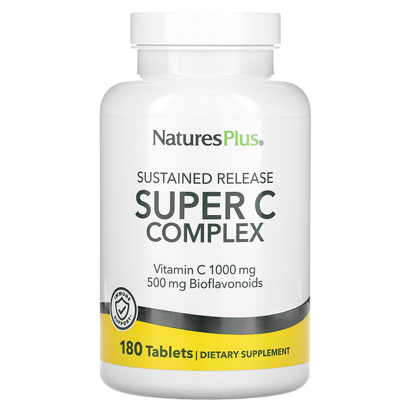 Комплекс Super C с пролонгированным высвобождением, 180 таблеток NaturesPlus