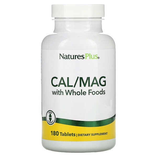 Кальций/Магний с Натуральными Ингредиентами - 180 таблеток - NaturesPlus NaturesPlus