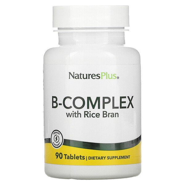 B-комплекс с рисовыми отрубями, 90 таблеток NaturesPlus