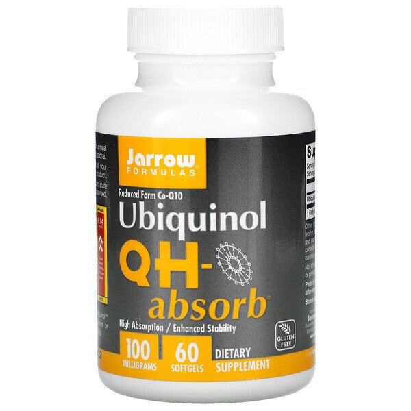 Убихинол, QH-Absorb, 100 мг, 60 мягких таблеток Jarrow Formulas