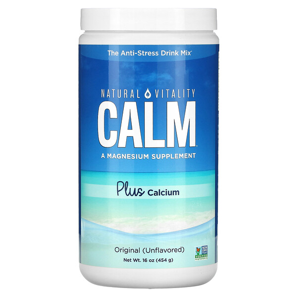 CALM Plus Calcium, Антистрессовый напиток - 454 г - Natural Vitality Natural Vitality