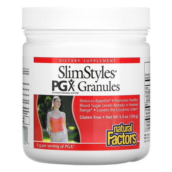 SlimStyles, Гранулы PGX, без вкуса, 5,3 унции (150 г) Natural Factors