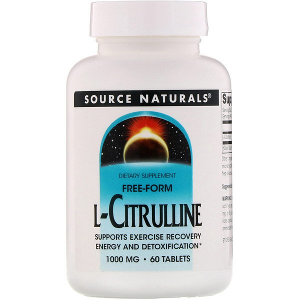 L-цитруллин, 1000 мг, 60 таблеток Source Naturals