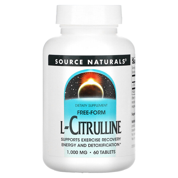 L-цитруллин, 1000 мг, 60 таблеток Source Naturals