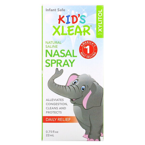 Kid's Xlear, Солевой спрей для носа, 0,75 ж. унц. (22 мл) Xlear