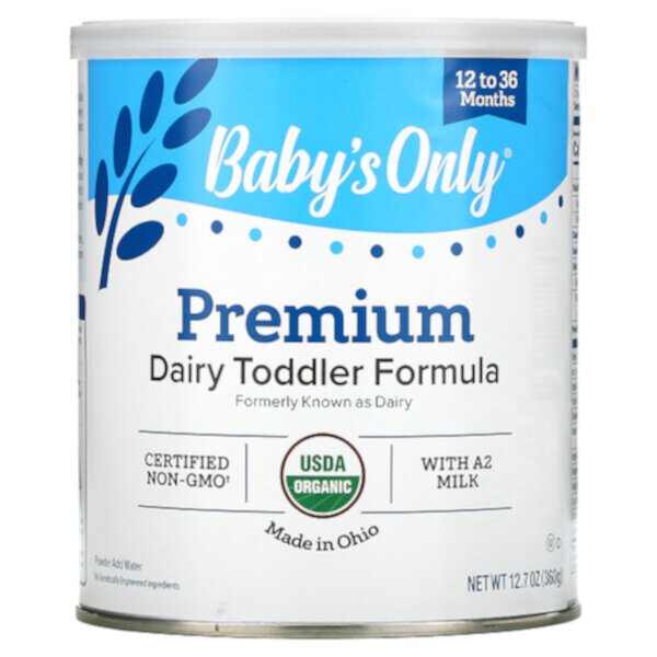 Baby's Only, Премиальная молочная смесь для малышей, от 12 до 36 месяцев, 12,7 унций (360 г) Nature's One