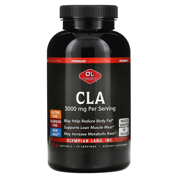 CLA, 1000 мг, 210 мягких таблеток Olympian Labs