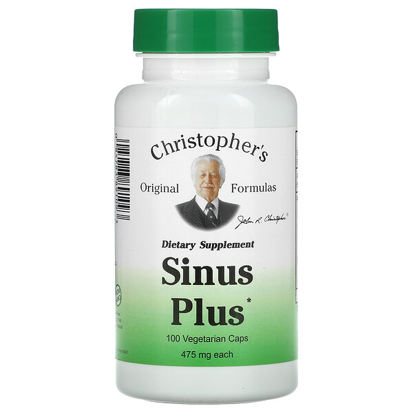 Sinus Plus, 475 мг, 100 вегетарианских капсул Christopher's Original Formulas