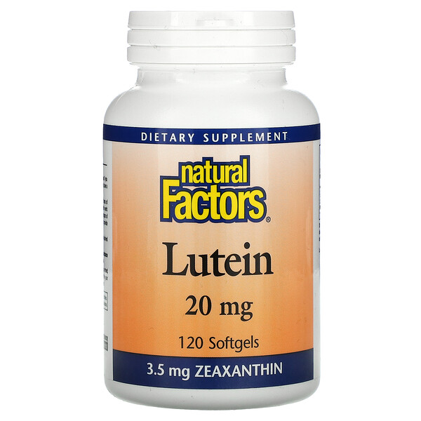 Лютеин, 20 мг, 120 мягких таблеток Natural Factors