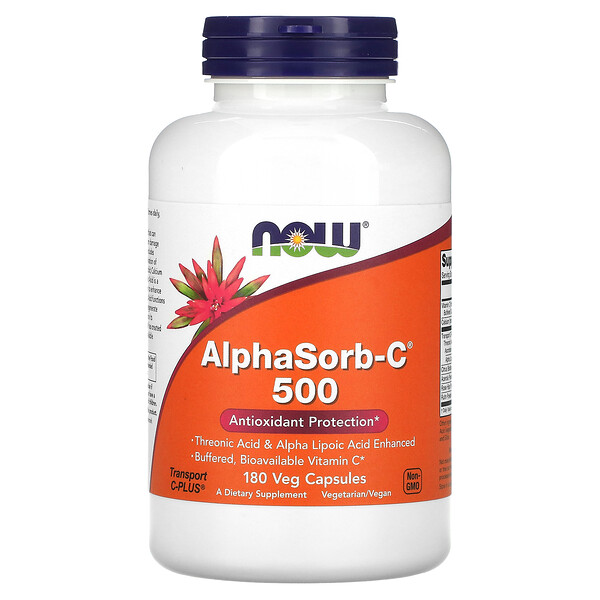 AlphaSorb-C 500, 180 растительных капсул NOW Foods