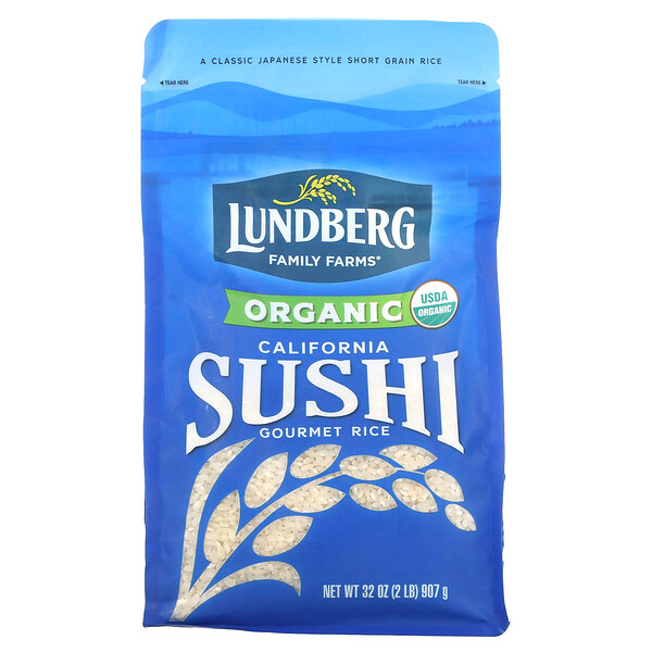 Органический калифорнийский рис для суши, 2 фунта (907 г) Lundberg