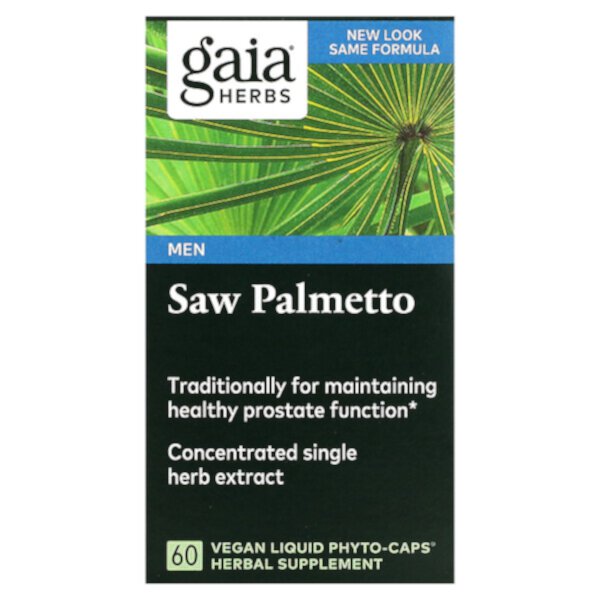 Saw Palmetto for Men, 60 веганских жидких фито-капсул Gaia Herbs
