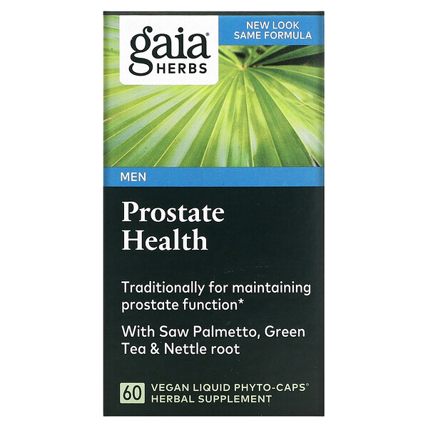 Prostate Health, 60 веганских жидких фито-капсул Gaia Herbs