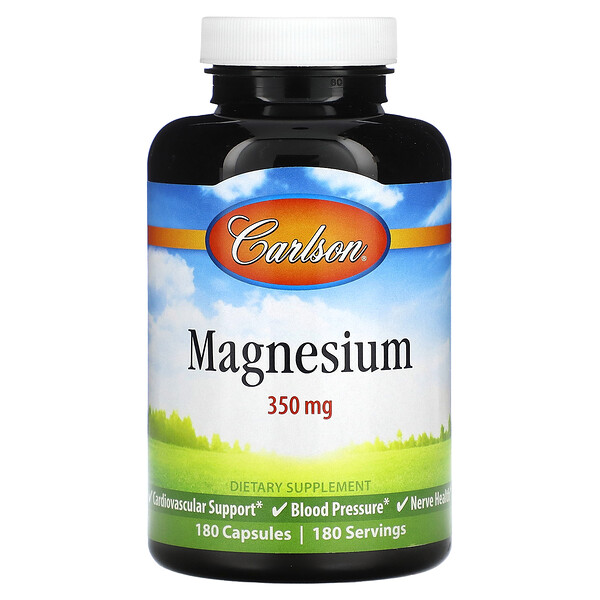 Магний - 350 мг - 180 капсул - Carlson Carlson