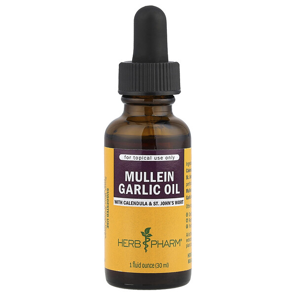 Mullein Garlic Oil with Calendula & St. John's Wort, 1 fl oz (Жидкие унции) (30 ml) Herb Pharm