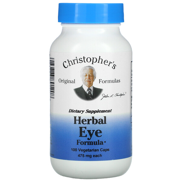 Herbal Eye Formula, 475 мг, 100 вегетарианских капсул Christopher's Original Formulas