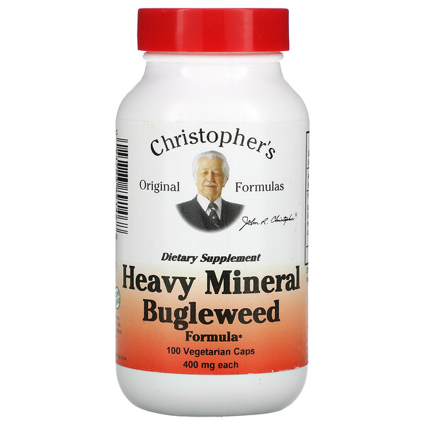 Heavy Mineral Bugleweed Formula, 400 мг, 100 вегетарианских капсул Christopher's
