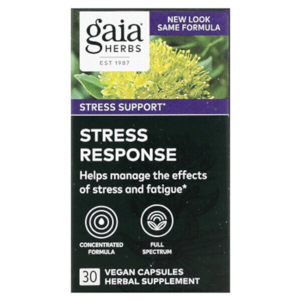Stress Response, 30 веганских жидких фито-капсул Gaia Herbs
