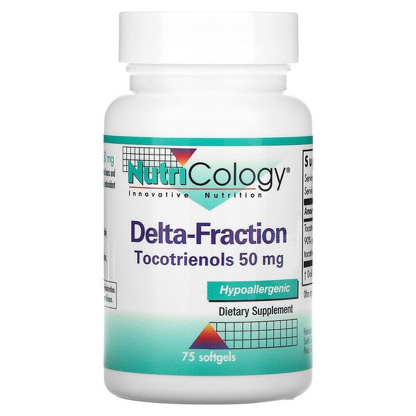 Delta-Fraction, Токотриенолы, 50 мг, 75 мягких таблеток Nutricology