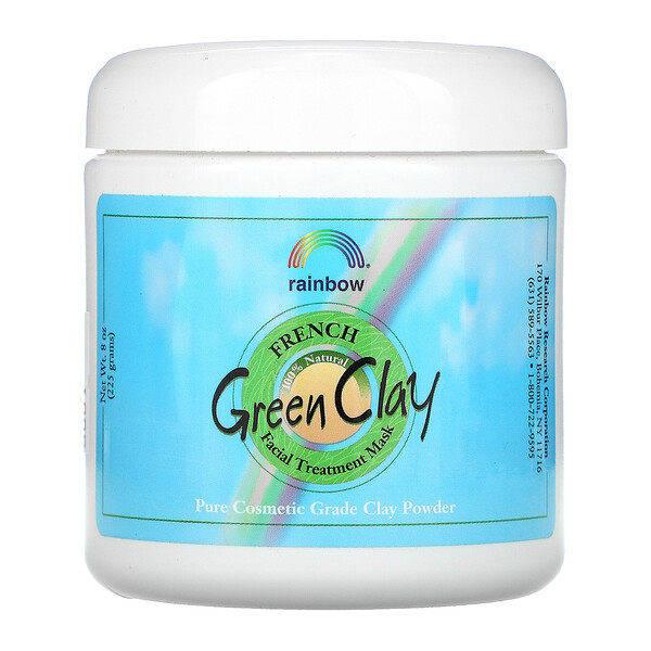French Green Clay, Косметическая лечебная маска для лица, 8 унций (225 г) Rainbow Research