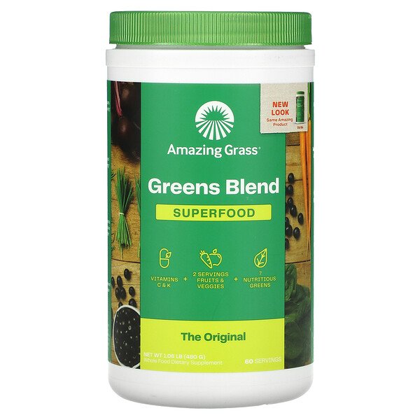 Greens Blend Superfood, The Original, 1,06 фунта (480 г) Amazing Grass