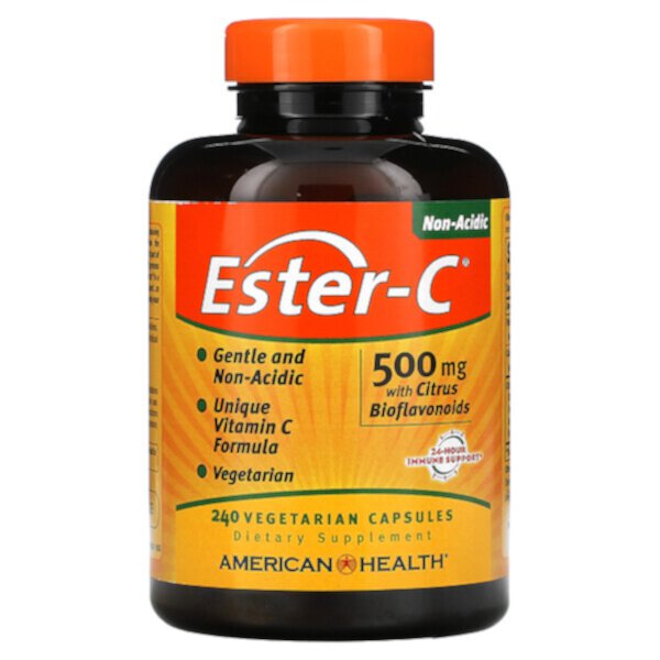 Ester-C с цитрусовыми биофлавоноидами, 500 мг, 240 вегетарианских капсул American Health