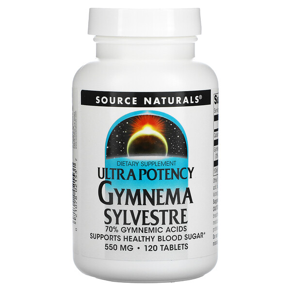 Ultra Potency Gymnema Sylvestre, 550 мг, 120 таблеток - Source Naturals Source Naturals