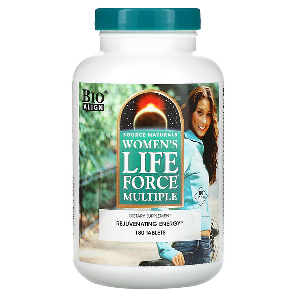 Women's Life Force Multiple, без железа, 180 таблеток Source Naturals