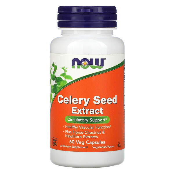 Celery Seed Extract, 60 Veg Capsules (Вегетарианские капсулы) NOW Foods